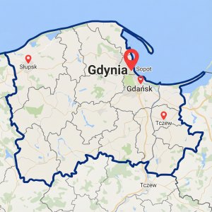 Gdynia na mapie Gdynia na mapie